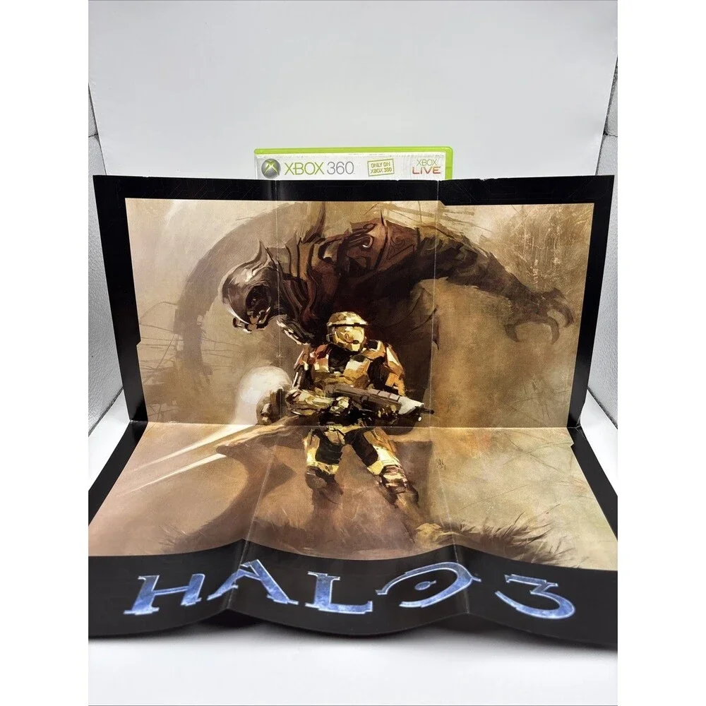 Halo 3 Microsoft Xbox 360 CIB Complete with Poster + XBLive - Tested Working